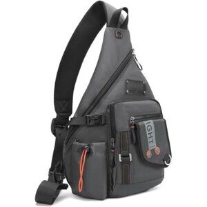Large Sling Backpack, Sling Chest Bag Grey